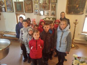 14 октября 2020 г. прошел ознакомительный урок с воспитанниками воскресной школы при Михайло-Архангельской церкви
