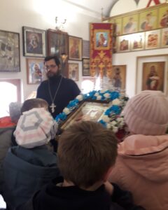 7 апреля 2021 г. в с. Вирга  прошел открытый урок с воспитанниками воскресной школы при Михайло-Архангельской церкви