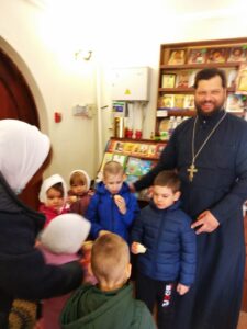 Открытый урок для группы детского сада в церкви села Вирга
