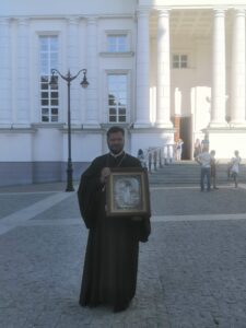 Освящение особопочитаемой иконы Сергия Радонежского на мощах святого